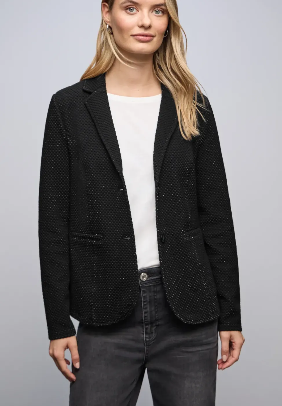 Blazer jacquard scintillant