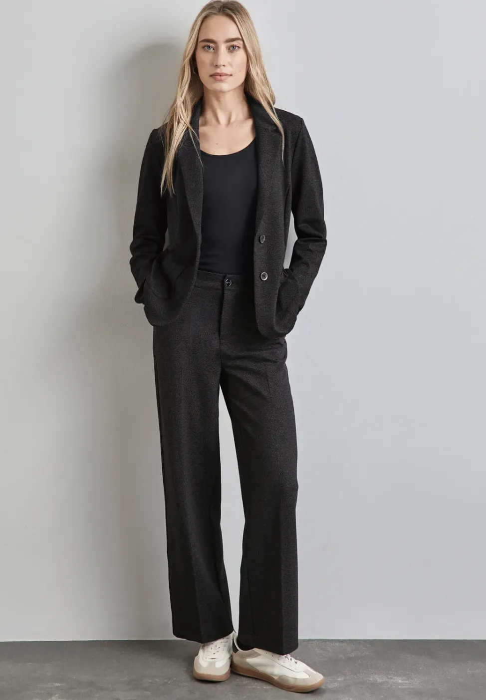 Blazer à look mélangé