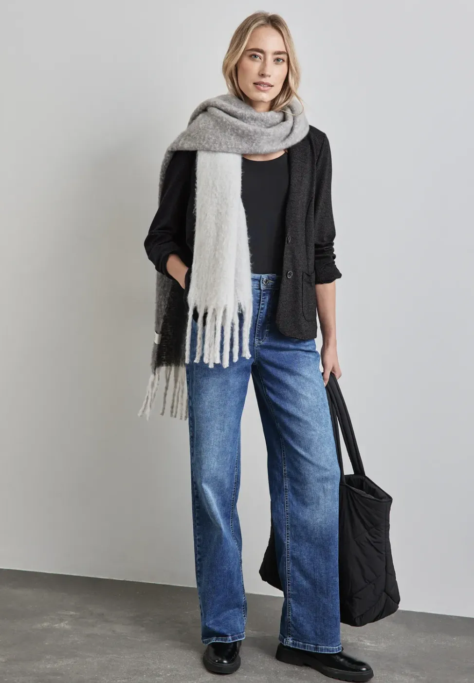 Blazer à look mélangé