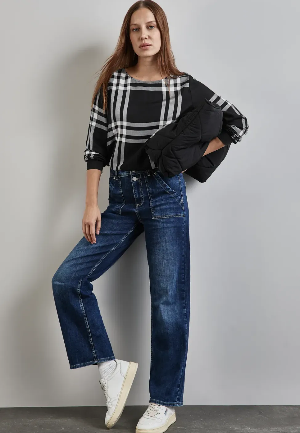 Blouse à carreaux
