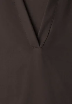 Blouse à col chemise et ourlet élastiqué