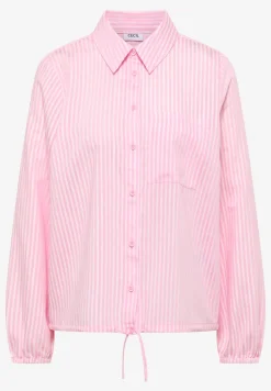 Blouse à col chemise et rayures