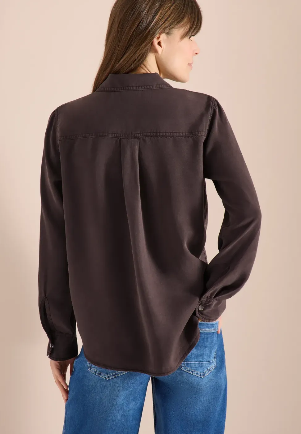 Blouse à col chemise et turn-up