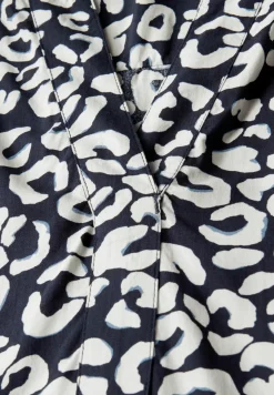 Blouse à col fendu à motifs
