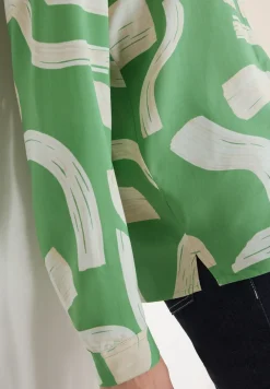 Blouse à col fendu à motifs