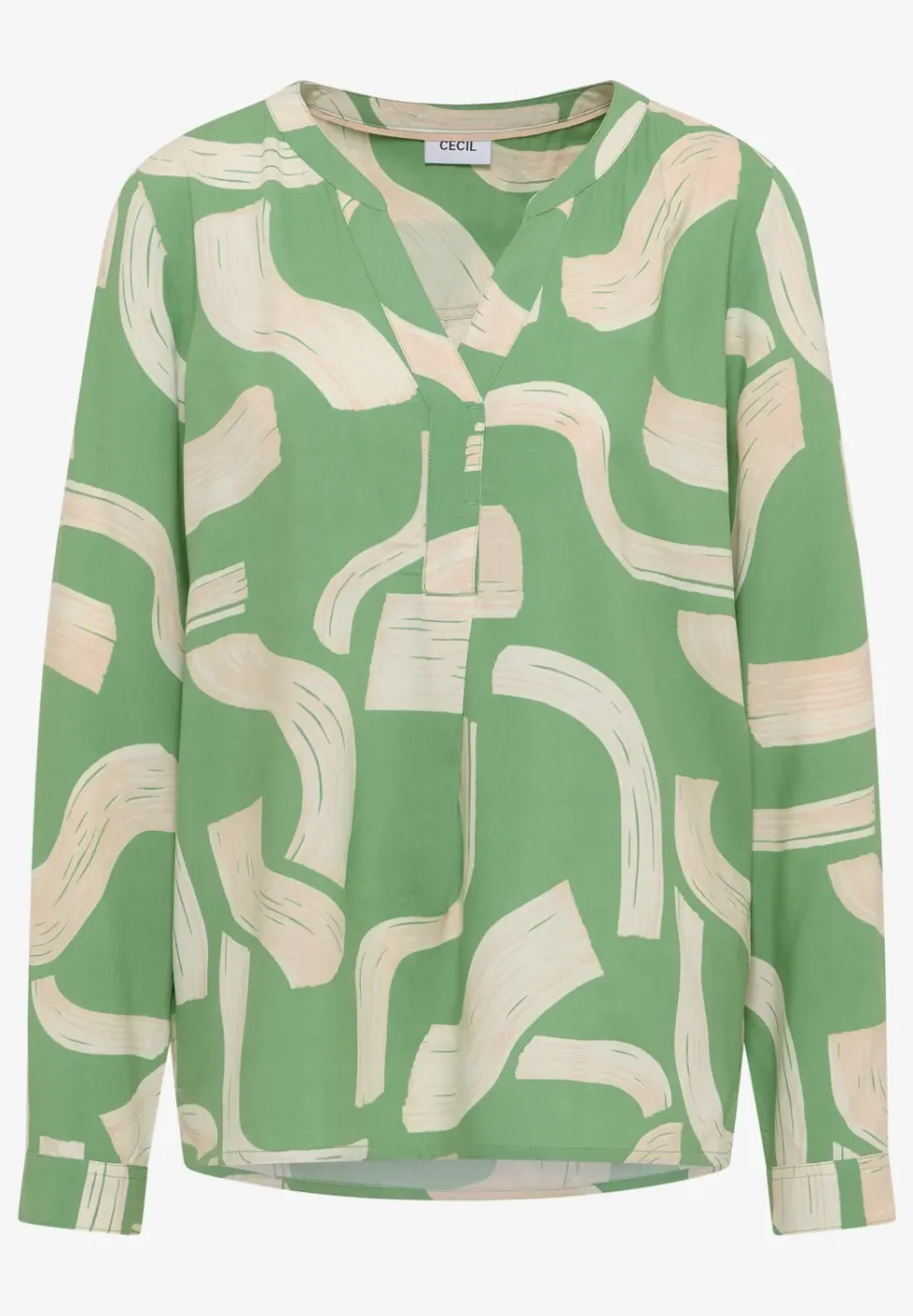 Blouse à col fendu à motifs