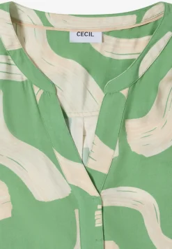 Blouse à col fendu à motifs