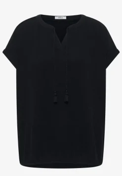 Blouse à col fendu en mousseline de soie