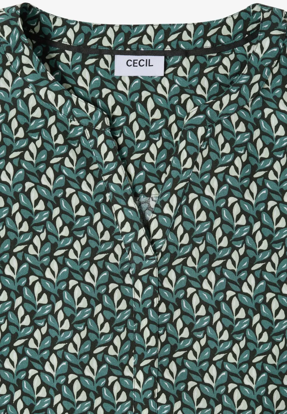 Blouse à col fendu et imprimé minimal