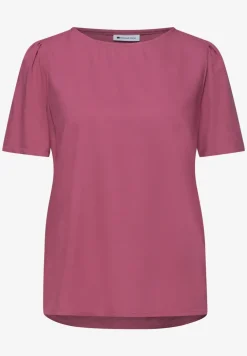 Blouse à col rond et manches courtes bouffantes