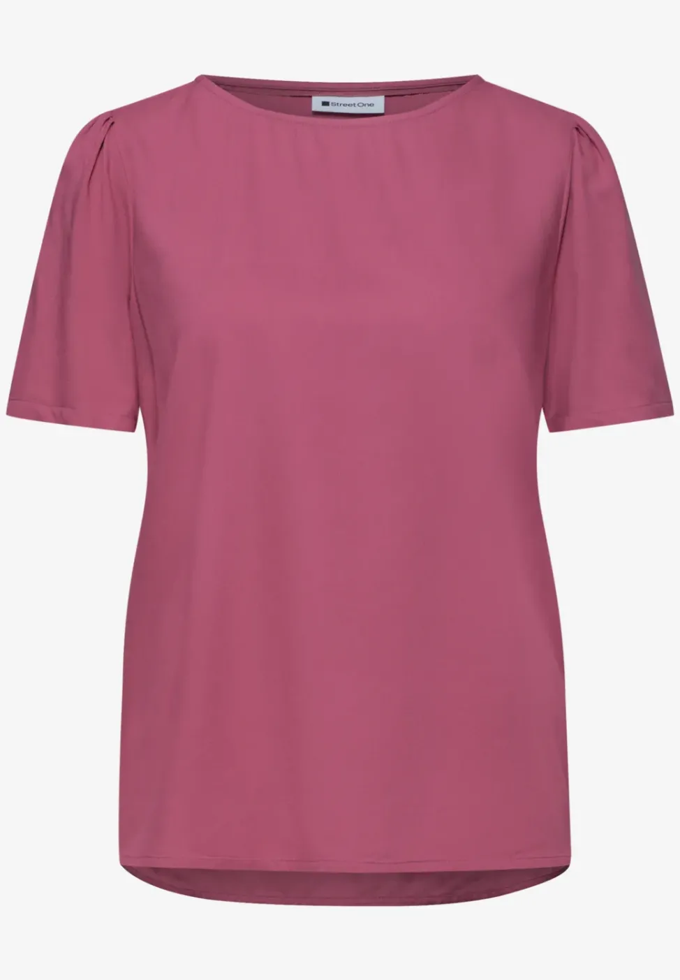 Blouse à col rond et manches courtes bouffantes
