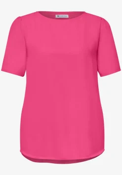 Blouse à col rond et manches courtes bouffantes
