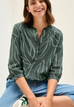 Blouse à imprimé mixte