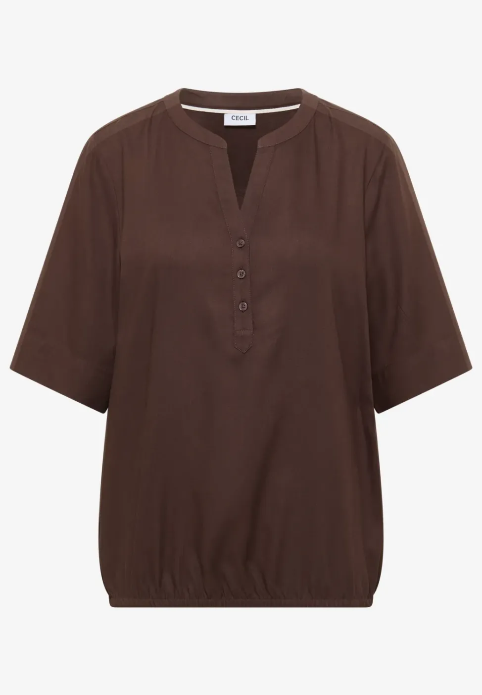 Blouse à manches 3/4 avec col fendu