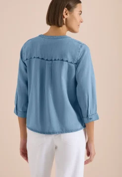 Blouse à manches 3/4 dans un look denim