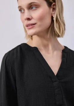 Blouse à manches 3/4 en qualité mousseline