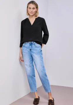 Blouse à manches 3/4 en qualité mousseline