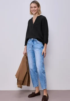 Blouse à manches 3/4 en qualité mousseline