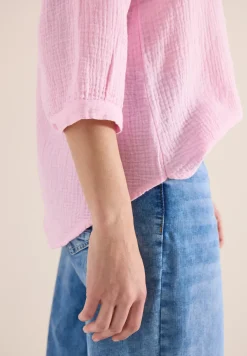 Blouse à manches 3/4 en qualité mousseline