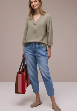 Blouse à manches 3/4 en qualité mousseline