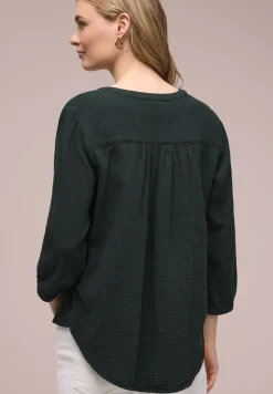 Blouse à manches 3/4 en qualité mousseline