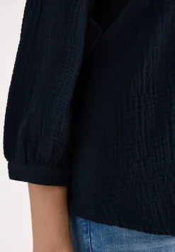 Blouse à manches 3/4 en qualité mousseline