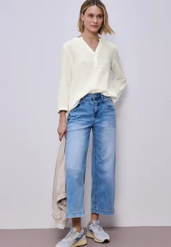 Blouse à manches 3/4 en qualité mousseline
