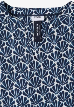 Blouse à manches courtes avec imprimé coquillage