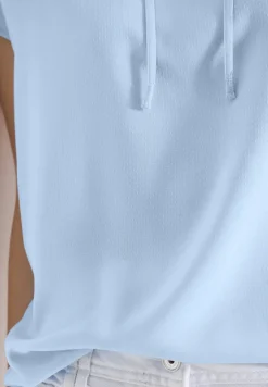 Blouse à manches courtes avec mélange de structures
