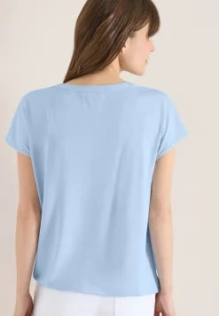Blouse à manches courtes avec mélange de structures