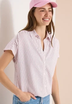 Blouse à manches courtes avec motif à rayures