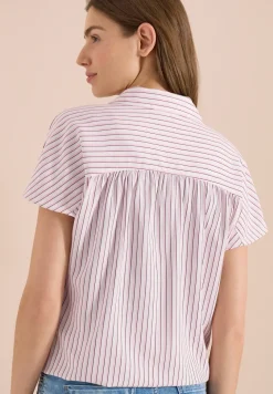 Blouse à manches courtes avec motif à rayures