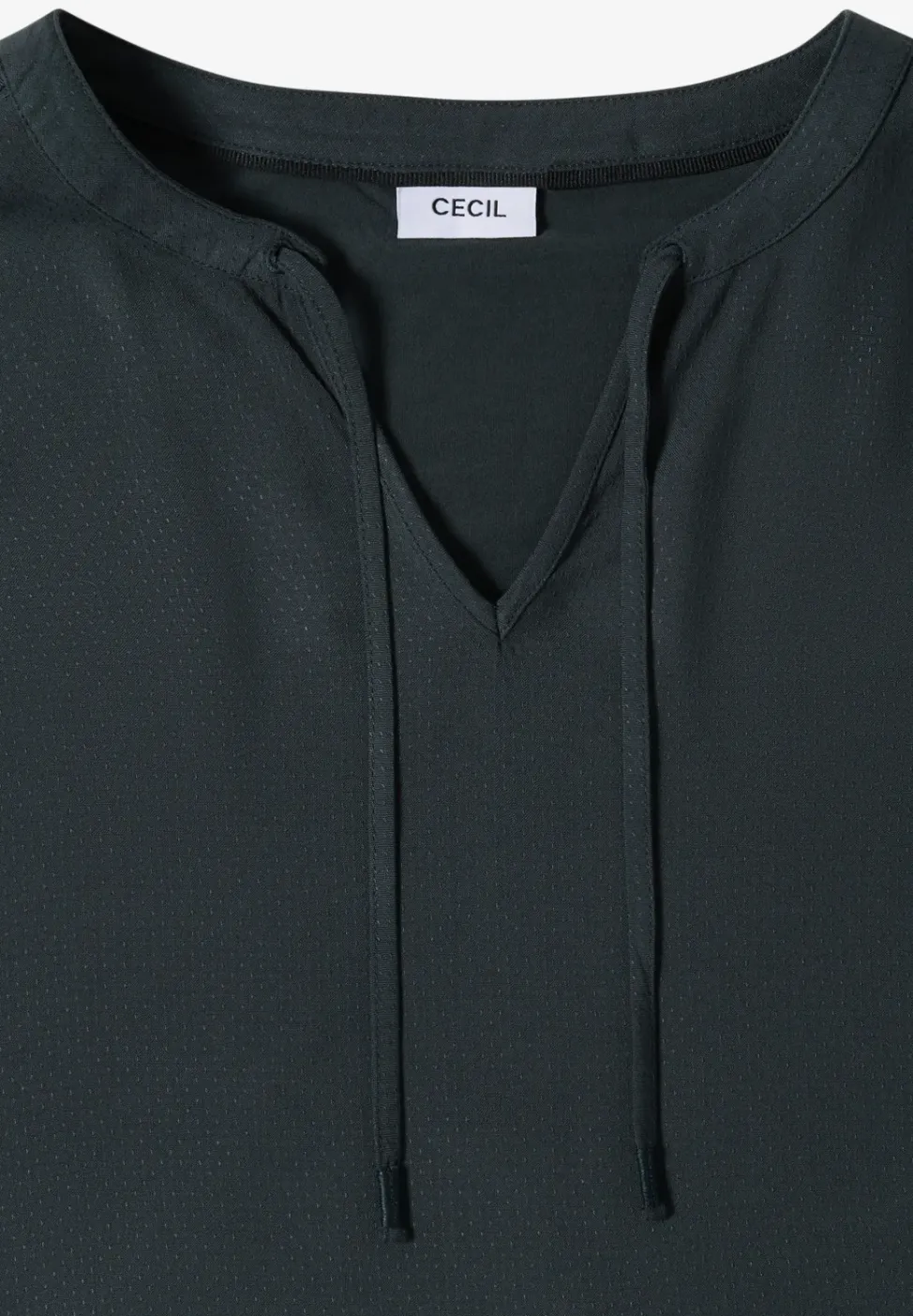 Blouse à manches courtes avec mélange de structures