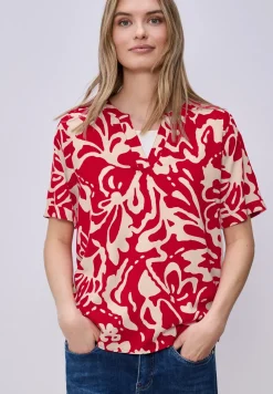 Blouse à manches courtes avec motif floral