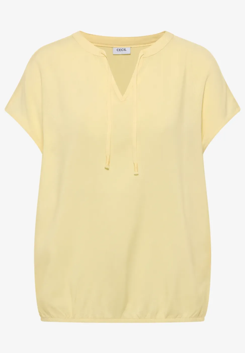 Blouse à manches courtes avec mélange de structures