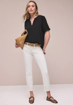 Blouse à manches courtes en qualité mousseline