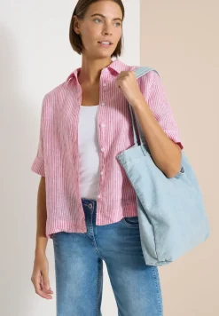 Blouse à manches courtes en pur lin