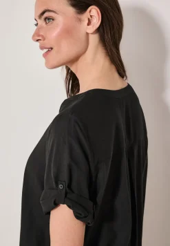 Blouse à manches courtes en couleur unie