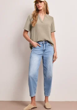 Blouse à manches courtes en qualité mousseline