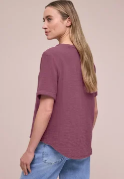 Blouse à manches courtes en qualité mousseline