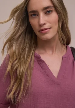 Blouse à manches courtes en qualité mousseline