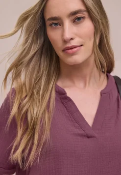 Blouse à manches courtes en qualité mousseline