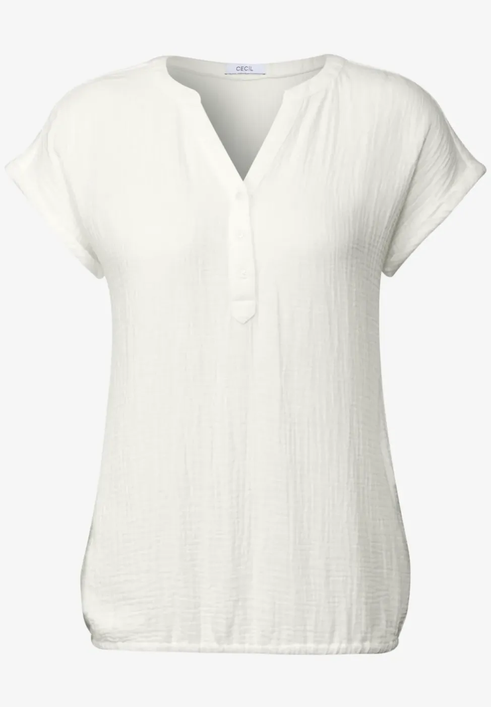 Blouse à manches courtes en mousseline