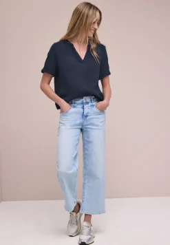 Blouse à manches courtes en qualité mousseline
