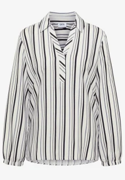 Blouse à manches longues avec rayures multicolores