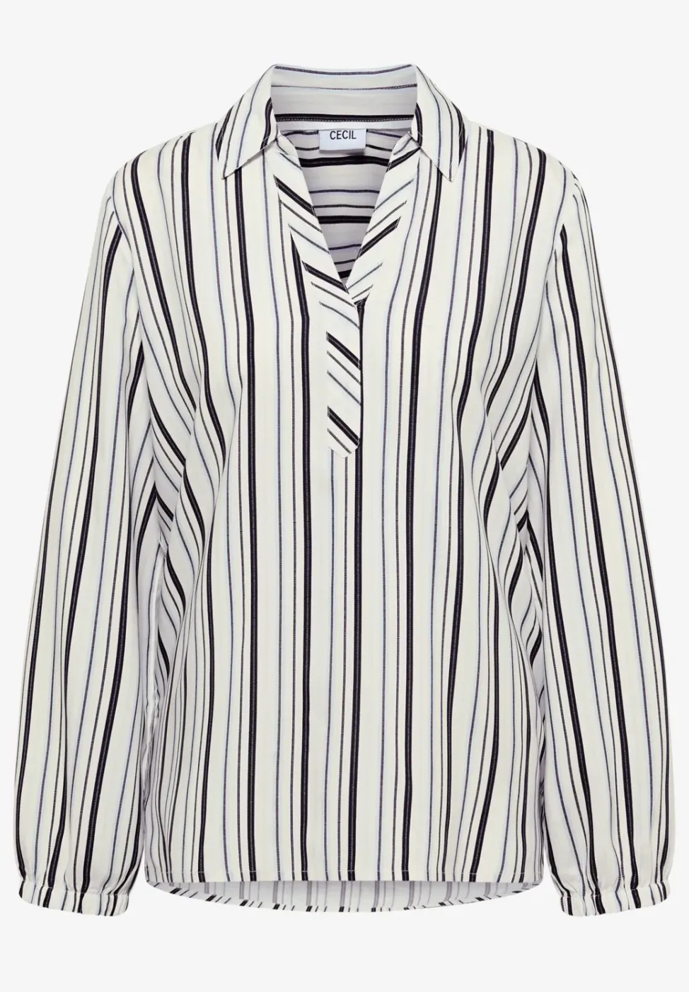 Blouse à manches longues avec rayures multicolores