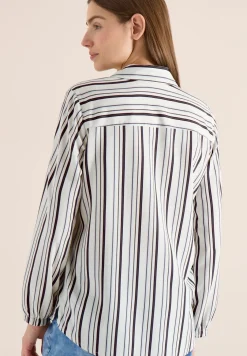 Blouse à manches longues avec rayures multicolores