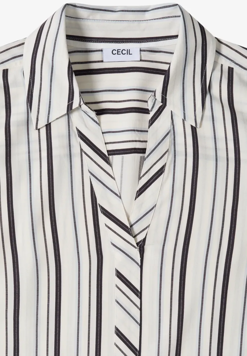 Blouse à manches longues avec rayures multicolores