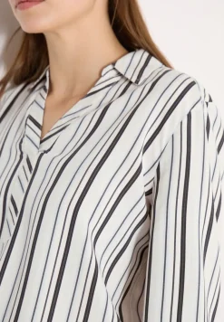 Blouse à manches longues avec rayures multicolores