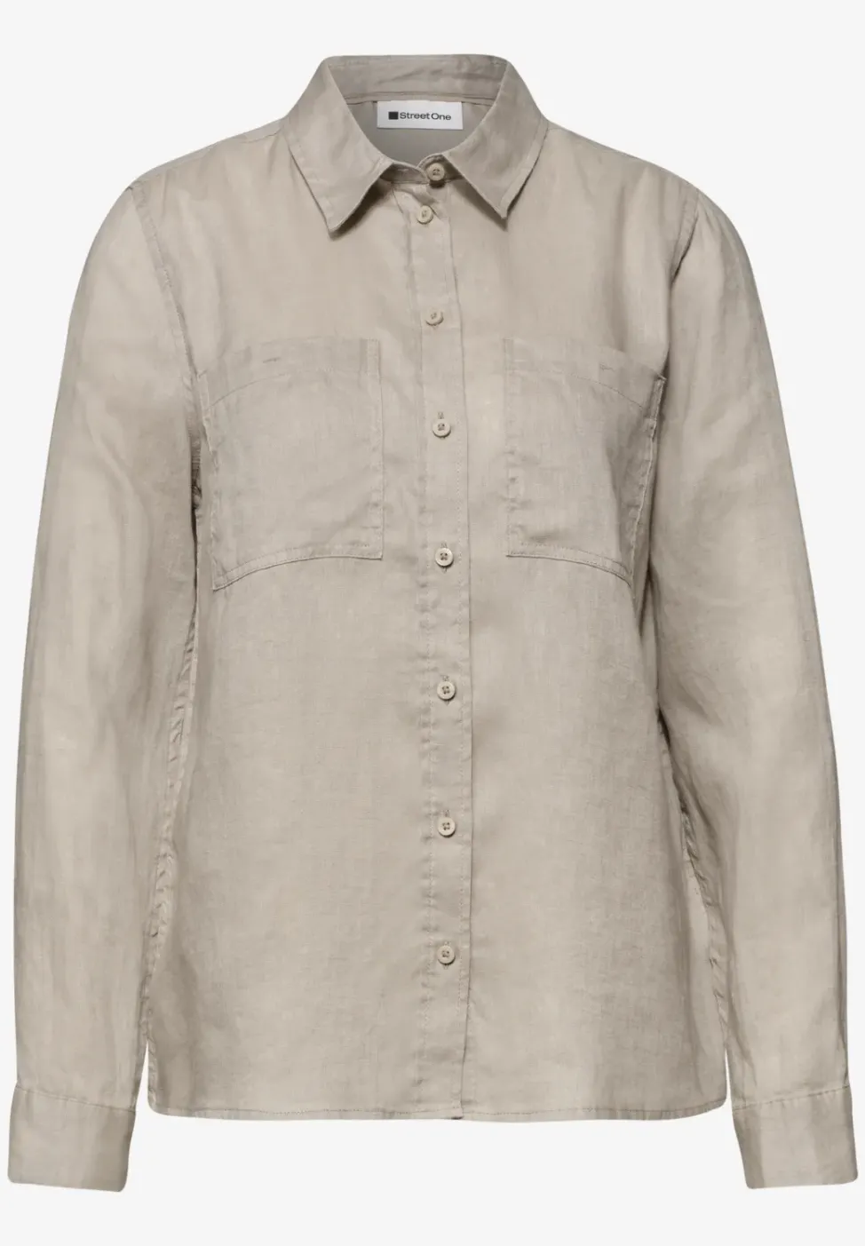 Blouse à manches longues avec poches sur la poitrine